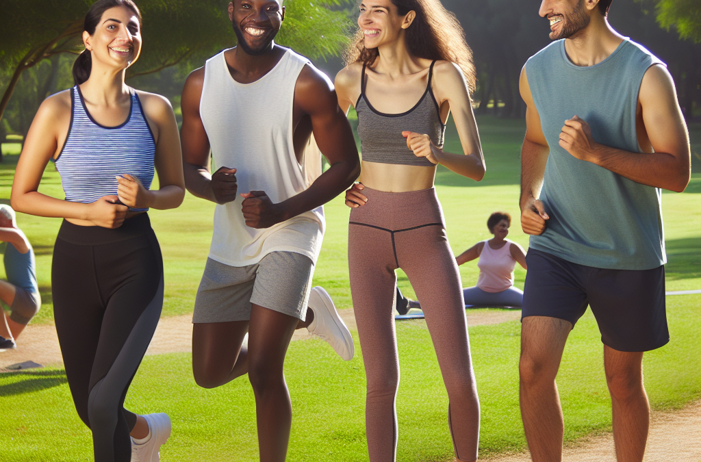 scene-plein-air-groupe-diversifie-amis-exercice-parc-apres-midi-estival